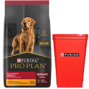 PRO PLAN adulto raz med x 15 kg + CONTENEDOR